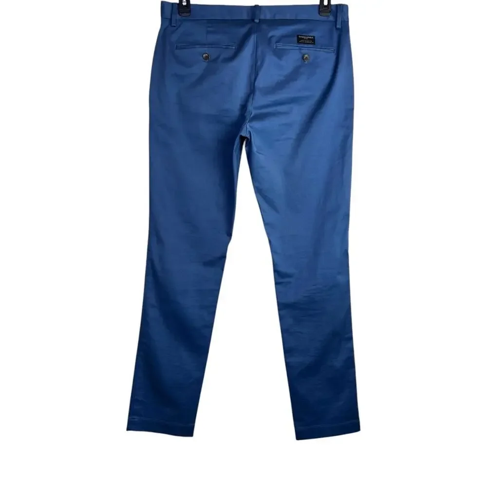 Banana Republic Men's Fulton Chino Rapid Movement Line Slim Fit in Blue 32W 34L